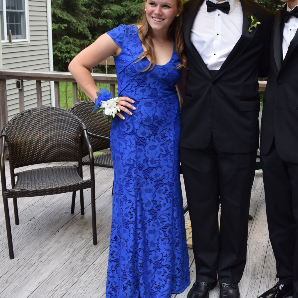 Bariano Australia Royal Blue Lace Gown
